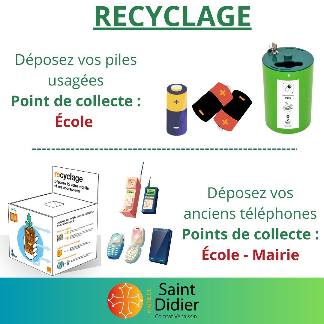 RECYCLAGE PILES & TÉLÉPHONES