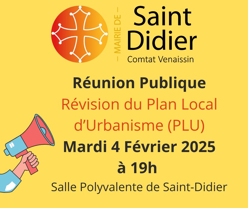 Réunion publique Plan Local d'Urbanisme (PLU) - 04 FEVRIER 2025