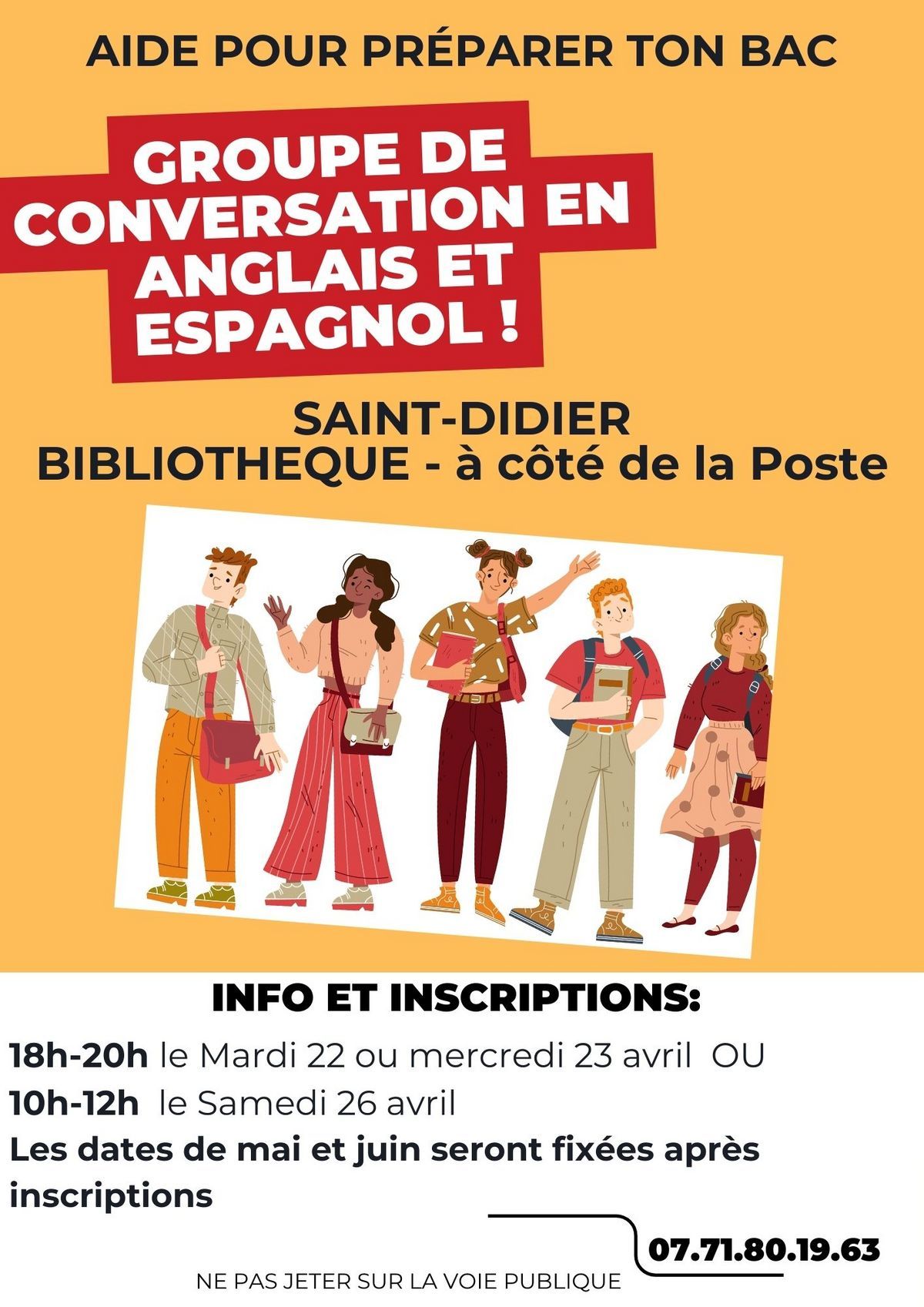 Création d'un groupe de conversation en anglais et en espagnol
